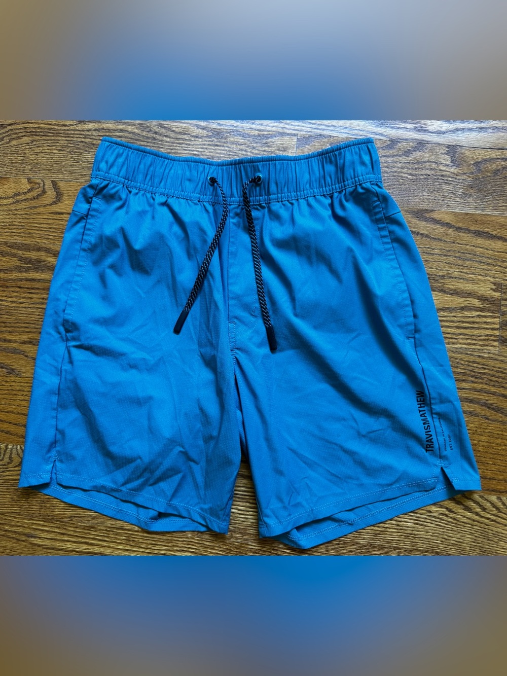 TravisMathew Men’s Small Blue Stretch Performance Golf Athletic Shorts